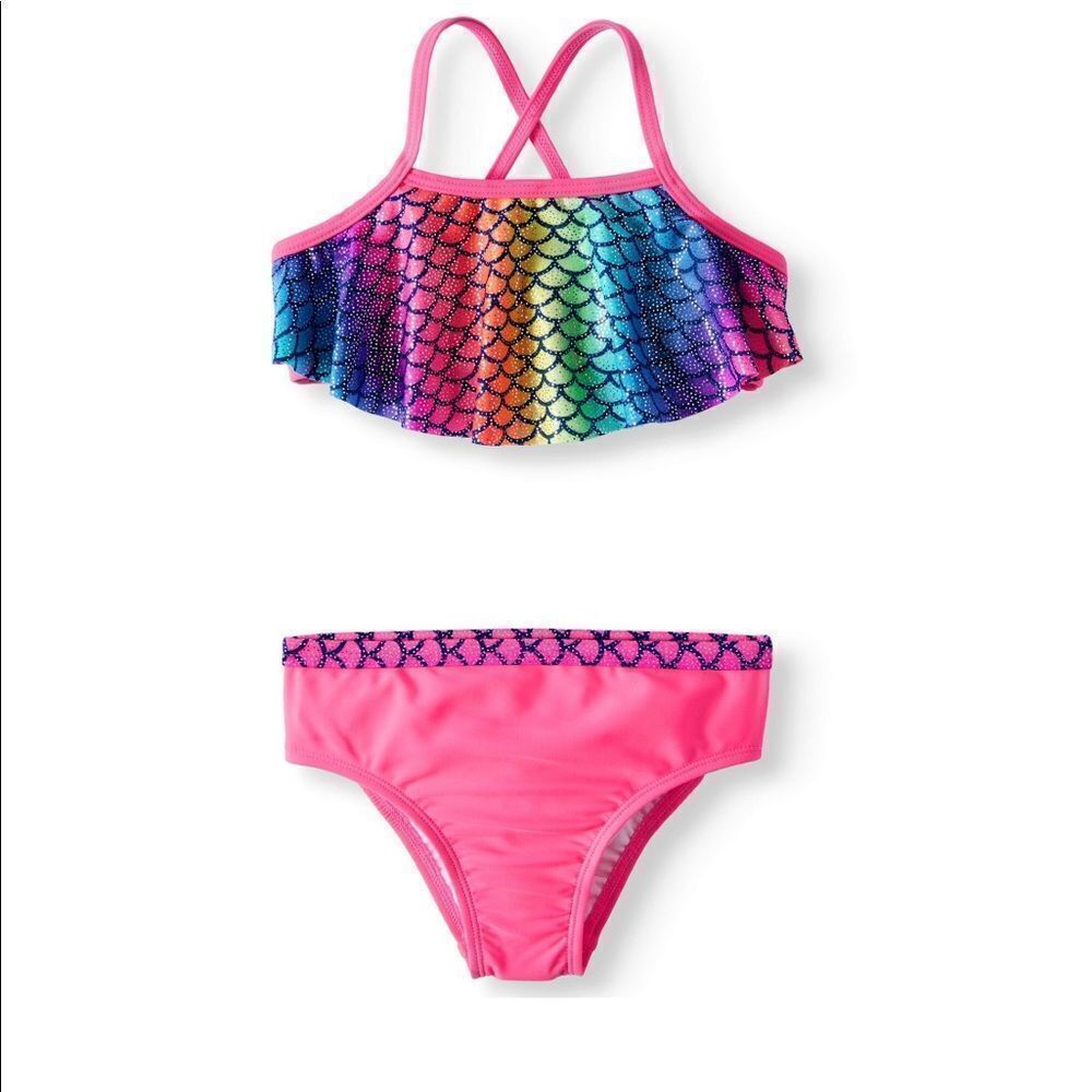 Wonder Nation Toddler Girl Ruffle Bikini